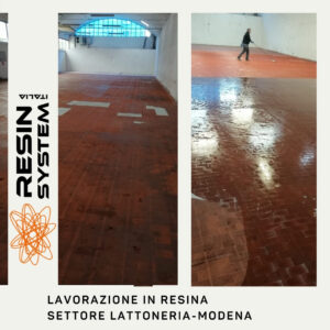 Lavorazione in resina settore lattoneria a Modena - prima e dopo