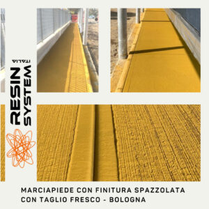 marciapiede finitura spazzolata taglio fresco